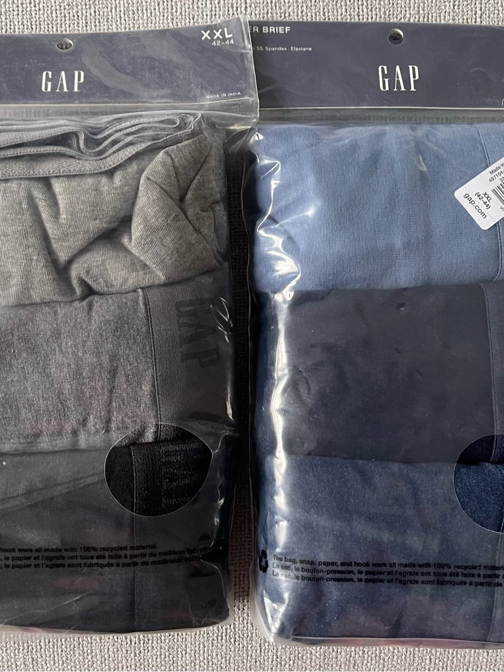 GAP Men's 3-Pack Boxer Briefs - Light Blue, Navy, Dark Navy